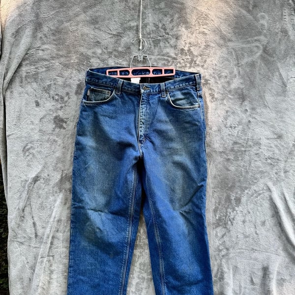 Carhartt B155 DST Relaxed Fit Fleece-Lined Denim Jeans