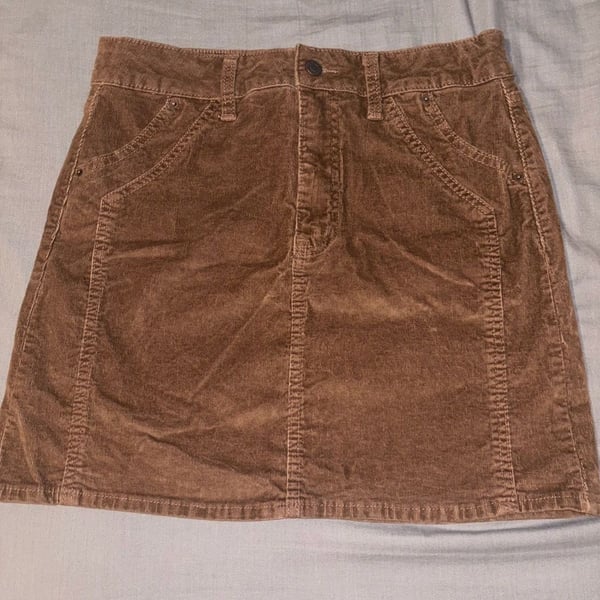 Time and Tru Brown Corduroy Mini Skirt