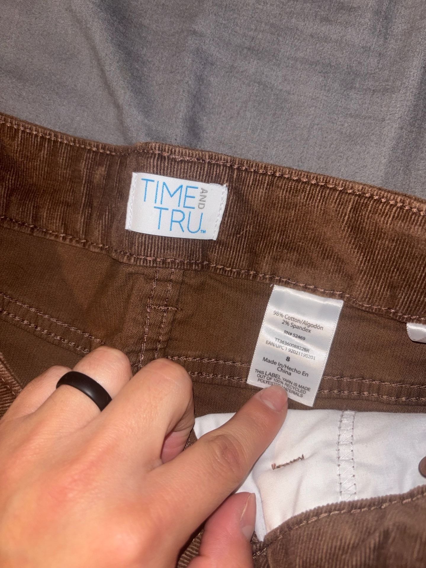 Time and Tru Brown Corduroy Mini Skirt 4