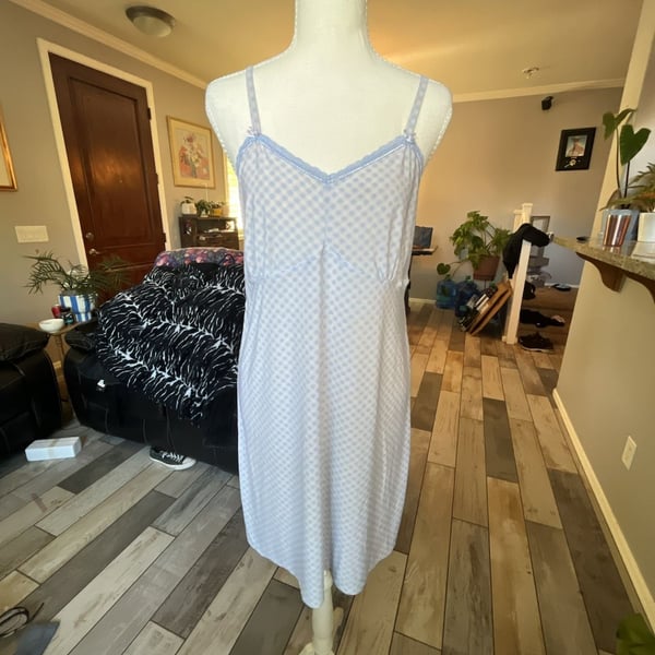 René Rofé Women's 2-Piece Gingham Sleepwear Set with Cami Slip and Robe