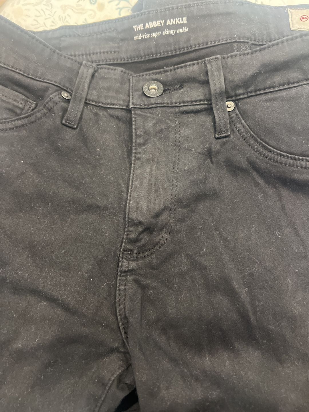 Adriano Goldschmied/Anthropologie Abbey Ankle Mid-Rise Skinny Black Jeans Sz 27R 8