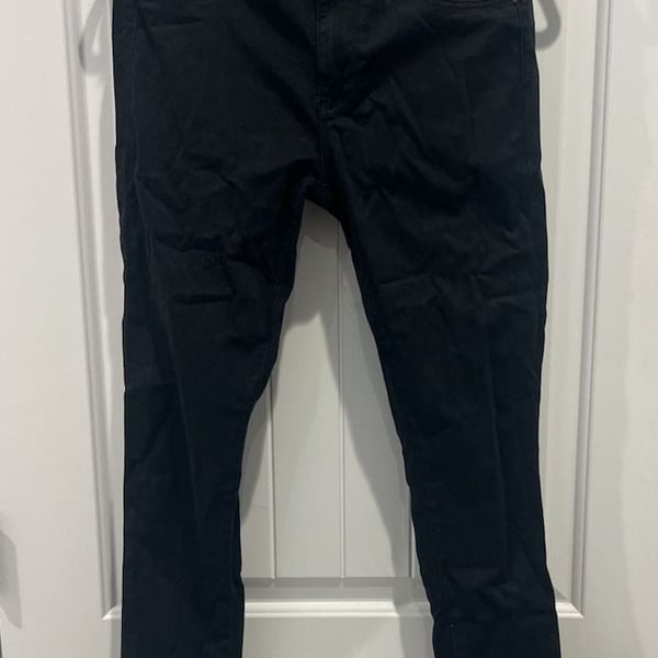 Adriano Goldschmied/Anthropologie Abbey Ankle Mid-Rise Skinny Black Jeans Sz 27R