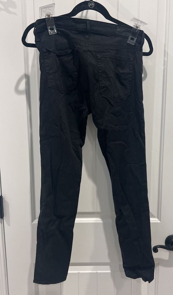 Adriano Goldschmied/Anthropologie Abbey Ankle Mid-Rise Skinny Black Jeans Sz 27R 12
