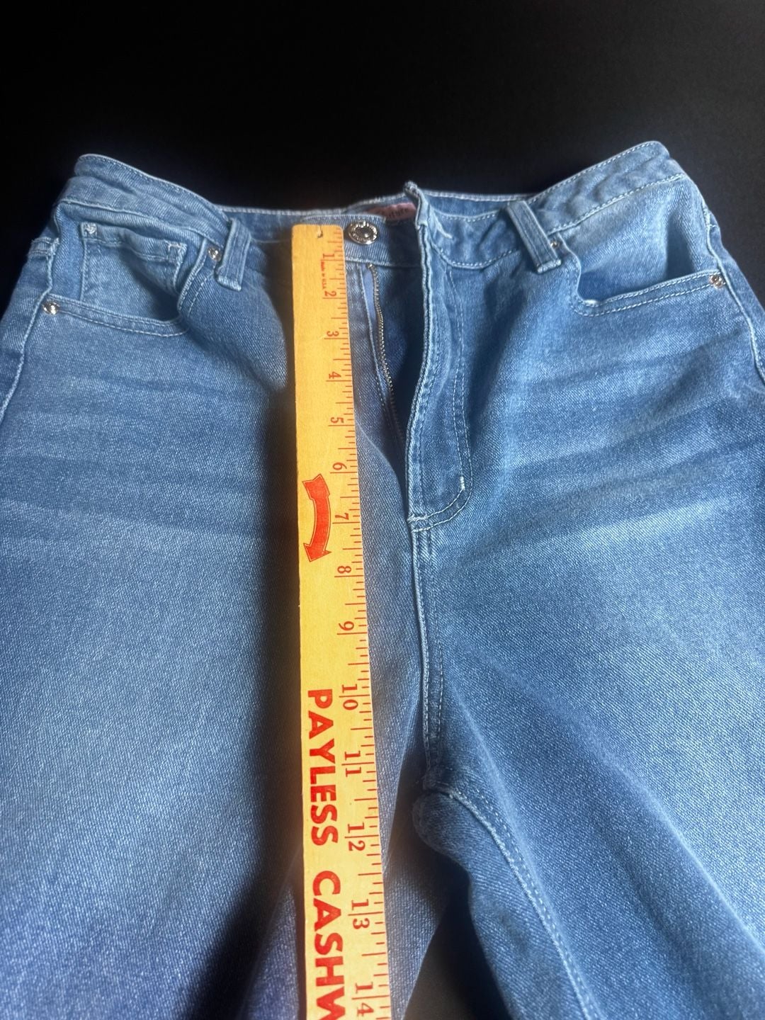 Juicy Couture Rhinestone Logo High Rise Denim Jeans 12