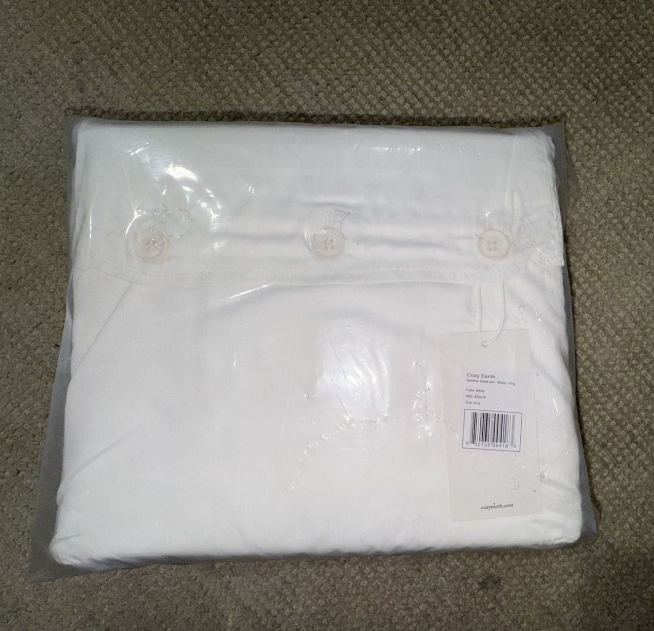 Cozy Earth Bamboo Sheet Set - White - King 2