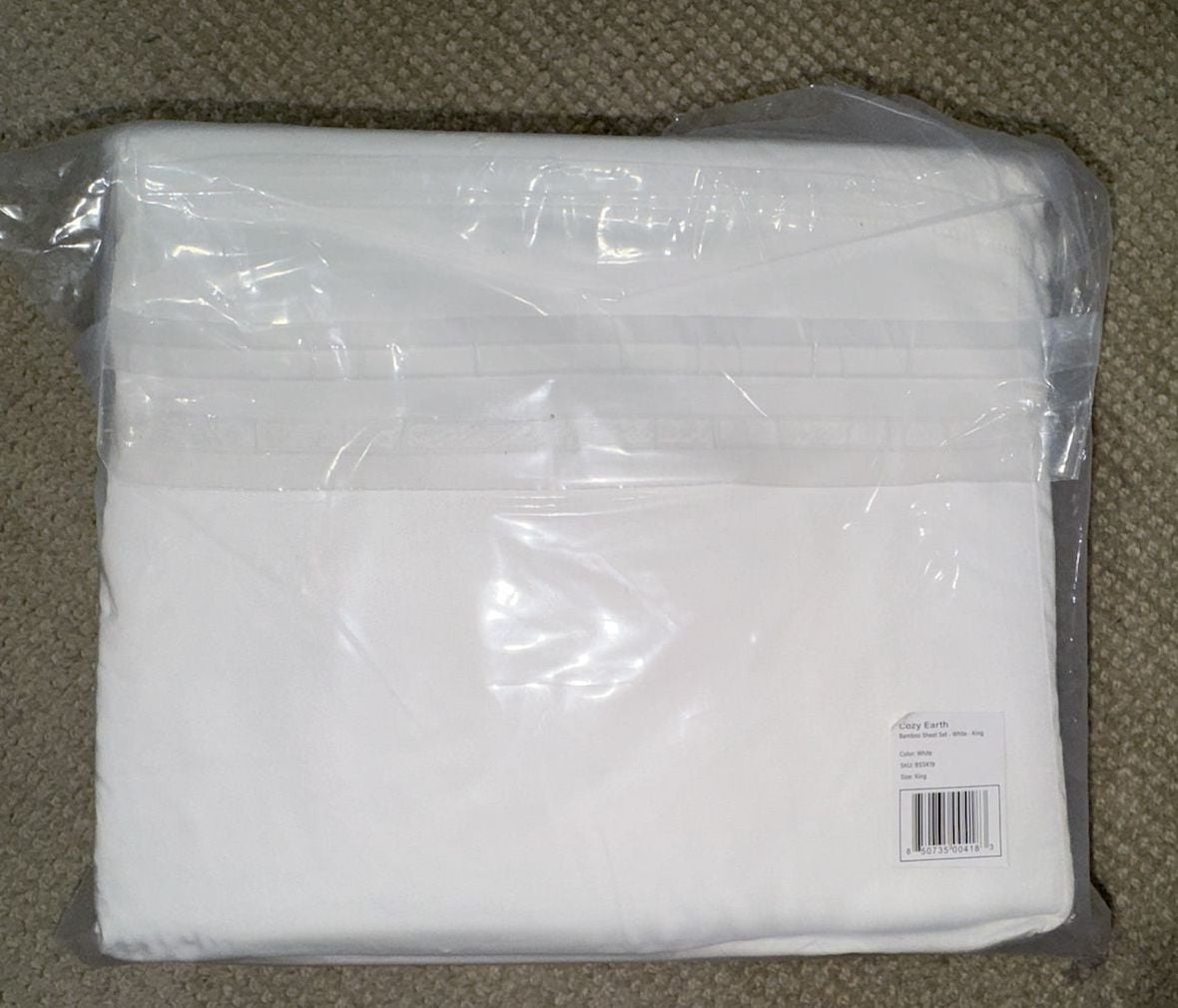 Cozy Earth Bamboo Sheet Set - White - King 4