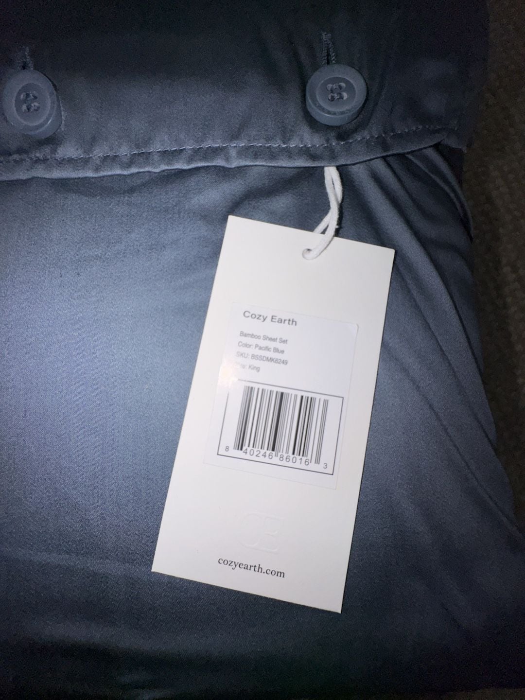 Cozy Earth Bamboo Sheet Set, King, Pacific Blue 3