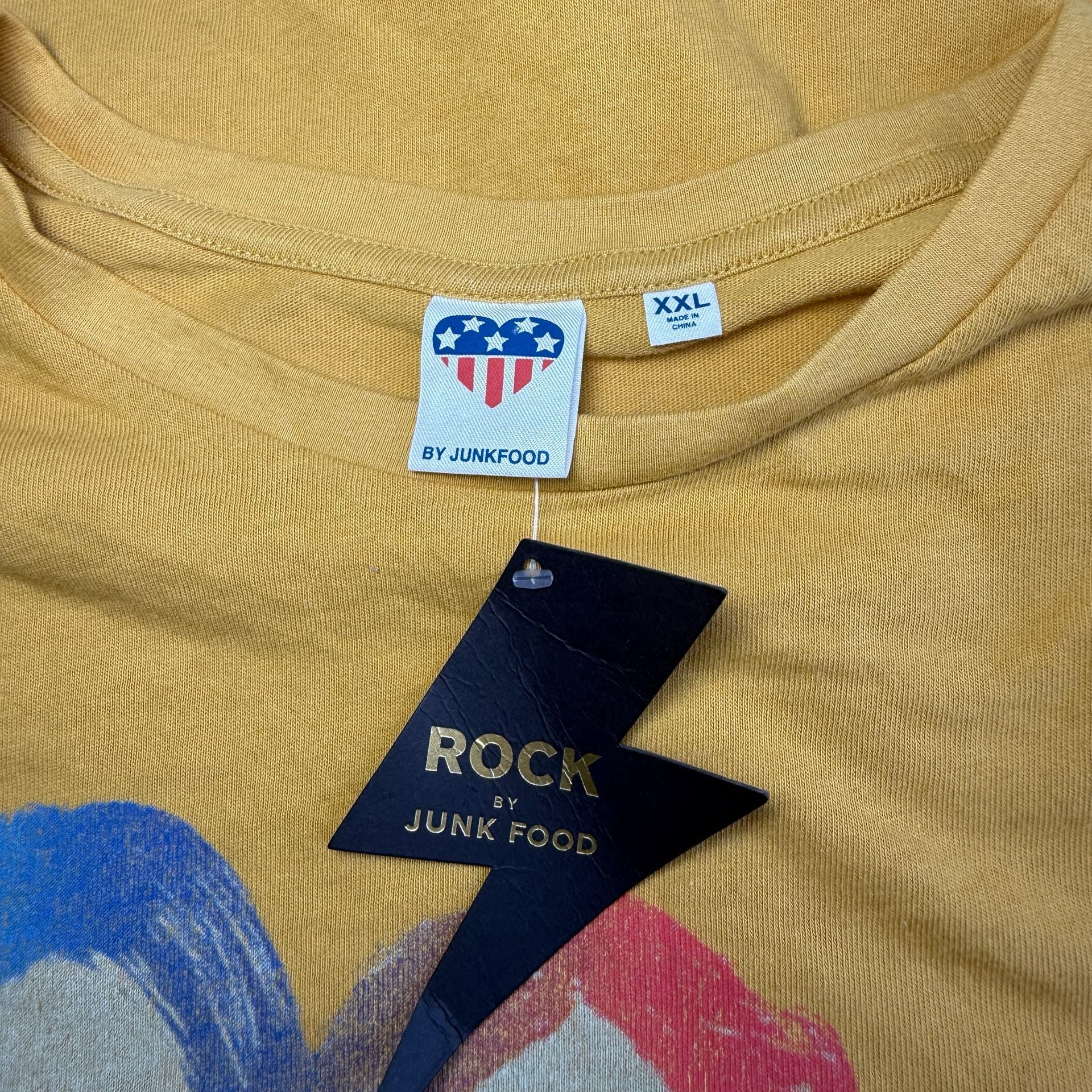 Junk Food Pink Floyd Women's Tour 77 Crew Neckt-Shirt Yellow Cotton Size Medium 5