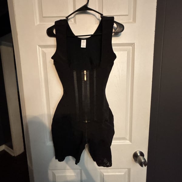 Unbranded Black Zippered Waist Trainer Corset Size S