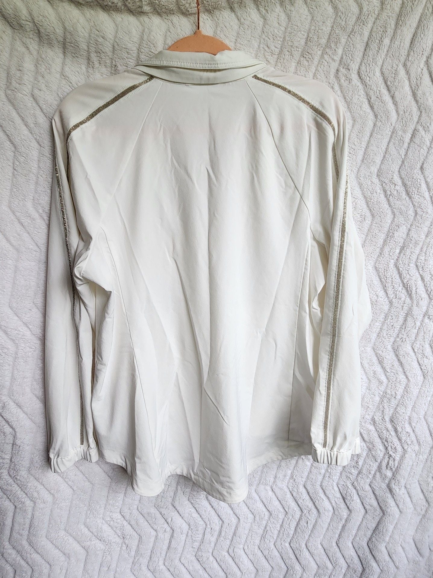 Chico's Women's Full-Zip Athletic Jacket with Metallic Trim Detail 7