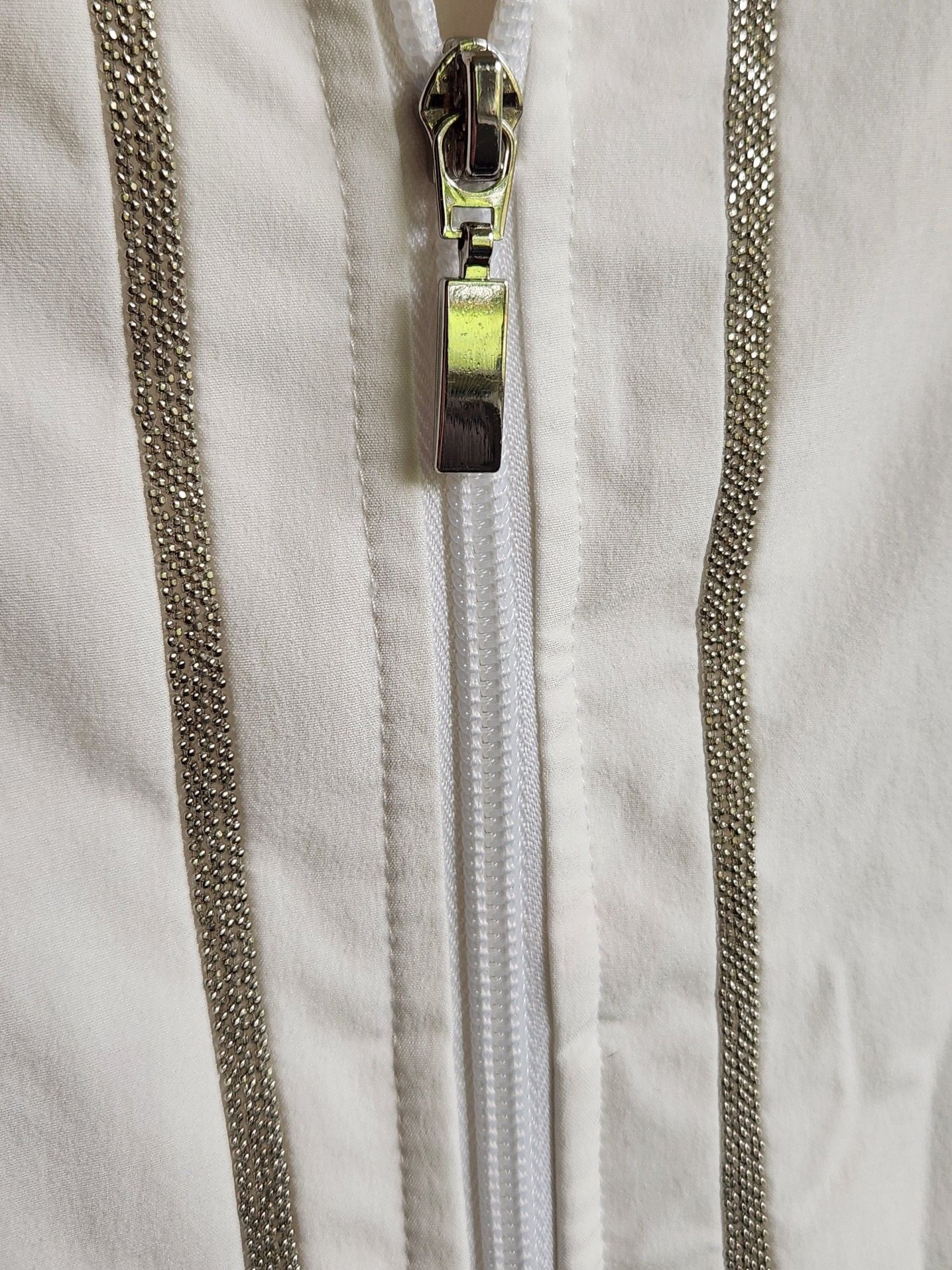 Chico's Women's Full-Zip Athletic Jacket with Metallic Trim Detail 11