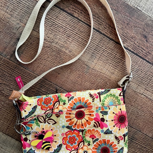 Lily Bloom Regina Crossbody Bag in Busy Bee Floral Print