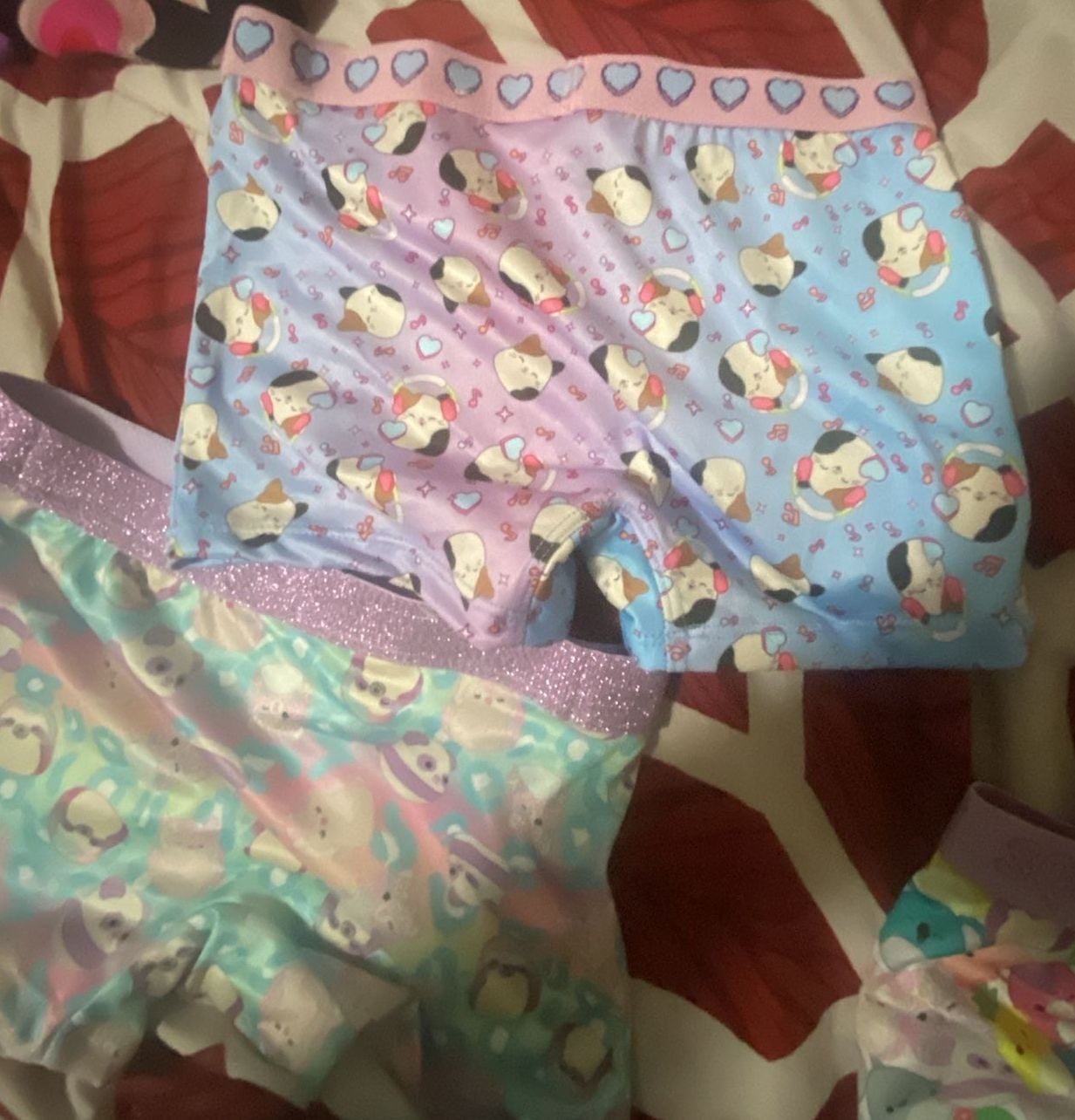 Squishmallows Girls 3-Pack Boyshorts Underwear Set Size 8 3