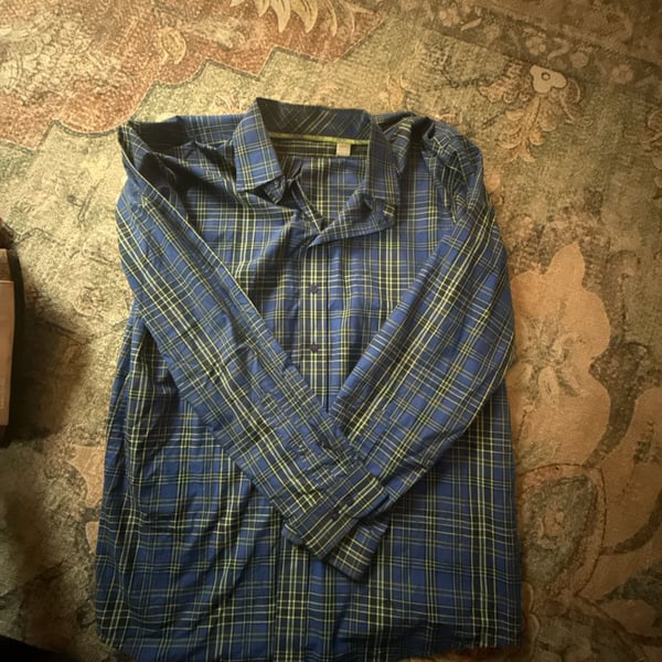 Cinch Long Sleeve Button Down Shirt in Blue and Yellow Plaid