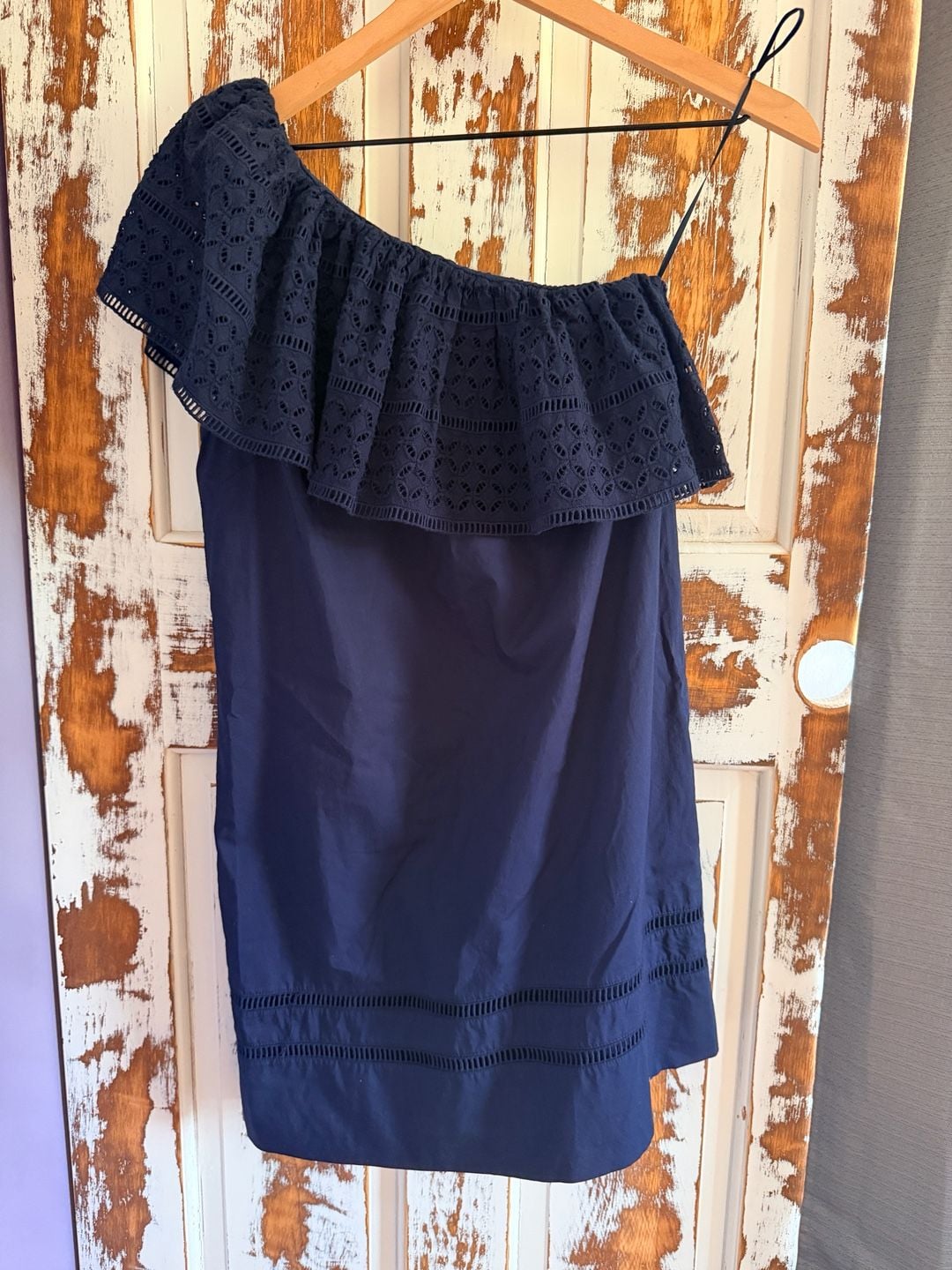Abercrombie & Fitch Eyelet Off Shoulder Ruffle Mini Dress Size XS NWT Coastal 2