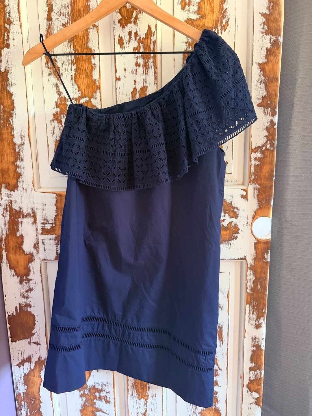 Abercrombie & Fitch Eyelet Off Shoulder Ruffle Mini Dress Size XS NWT Coastal 3