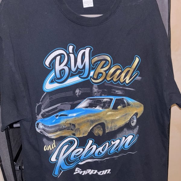 Snap-on Big Bad and Reborn AMC Javelin Muscle Car Graphic T-Shirt