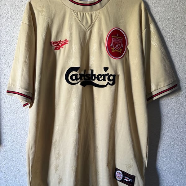 Vintage 1996-1997 Liverpool FC Away Soccer Jersey by Reebok