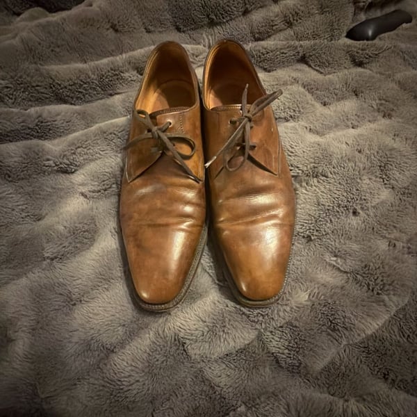 John Lobb Brown Leather 2-Eyelet Derby Shoes