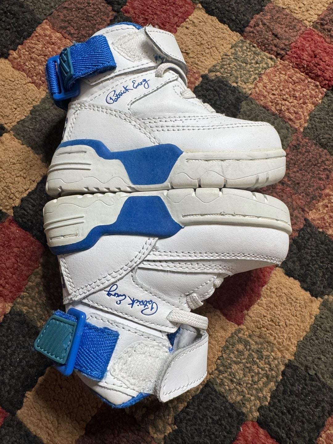 Kids Ewing Athletics Infant 33 HI Rebound White/Blue/Orange Basketball Sneakers 2