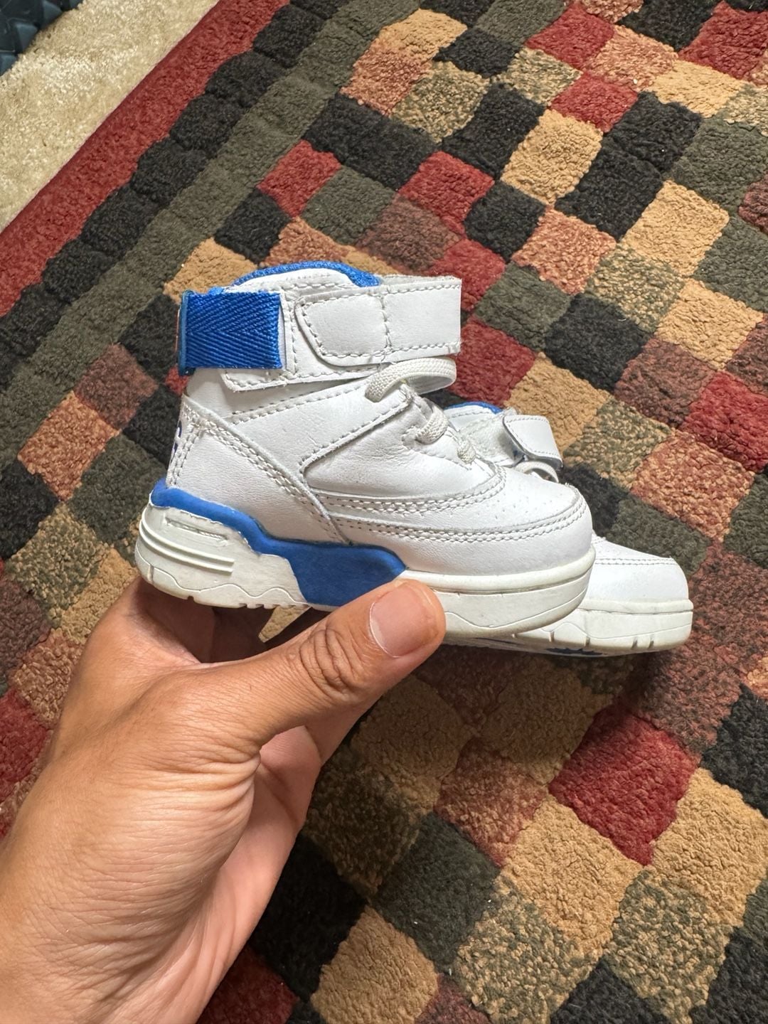 Kids Ewing Athletics Infant 33 HI Rebound White/Blue/Orange Basketball Sneakers 5