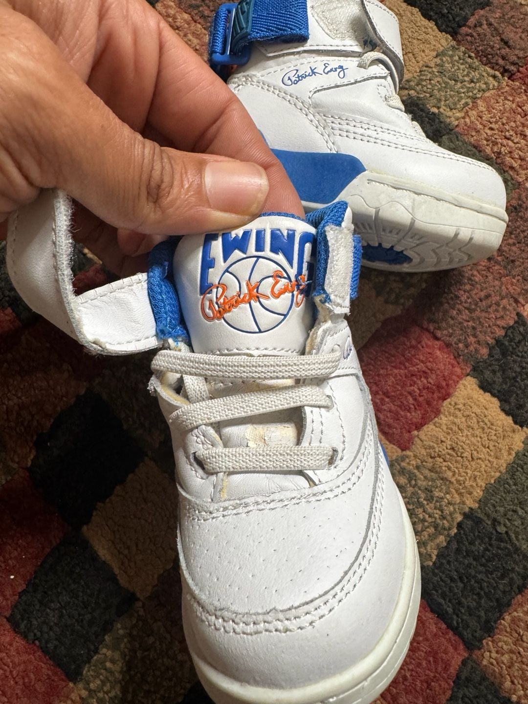 Kids Ewing Athletics Infant 33 HI Rebound White/Blue/Orange Basketball Sneakers 6