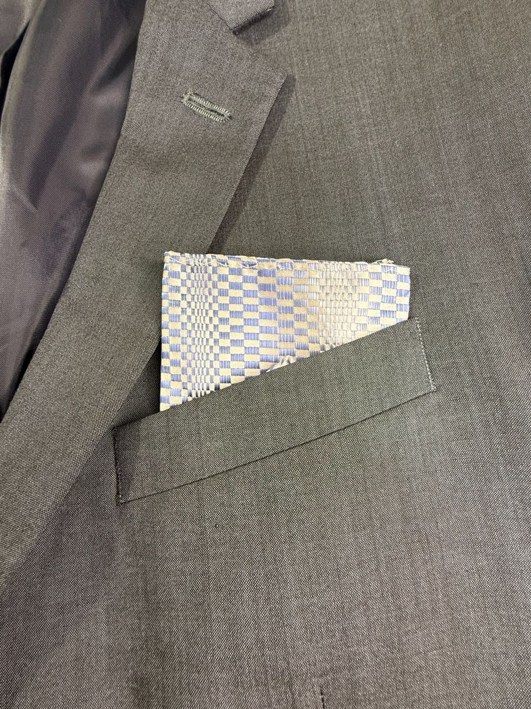 Kenneth Cole New York Men's Wool Blend Two-Button Suit Jacket Blue/Grey Size 46R 2