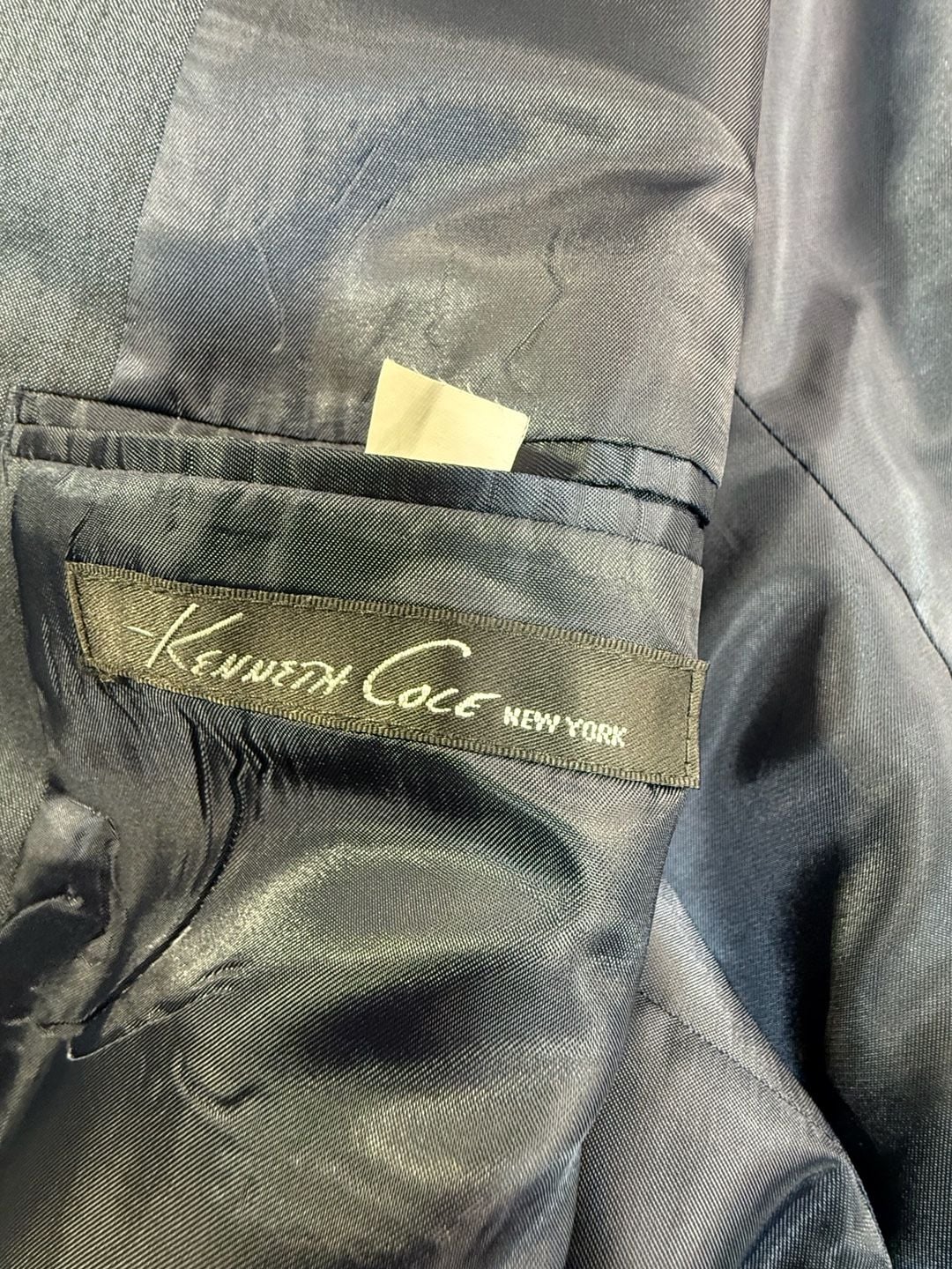 Kenneth Cole New York Men's Wool Blend Two-Button Suit Jacket Blue/Grey Size 46R 3