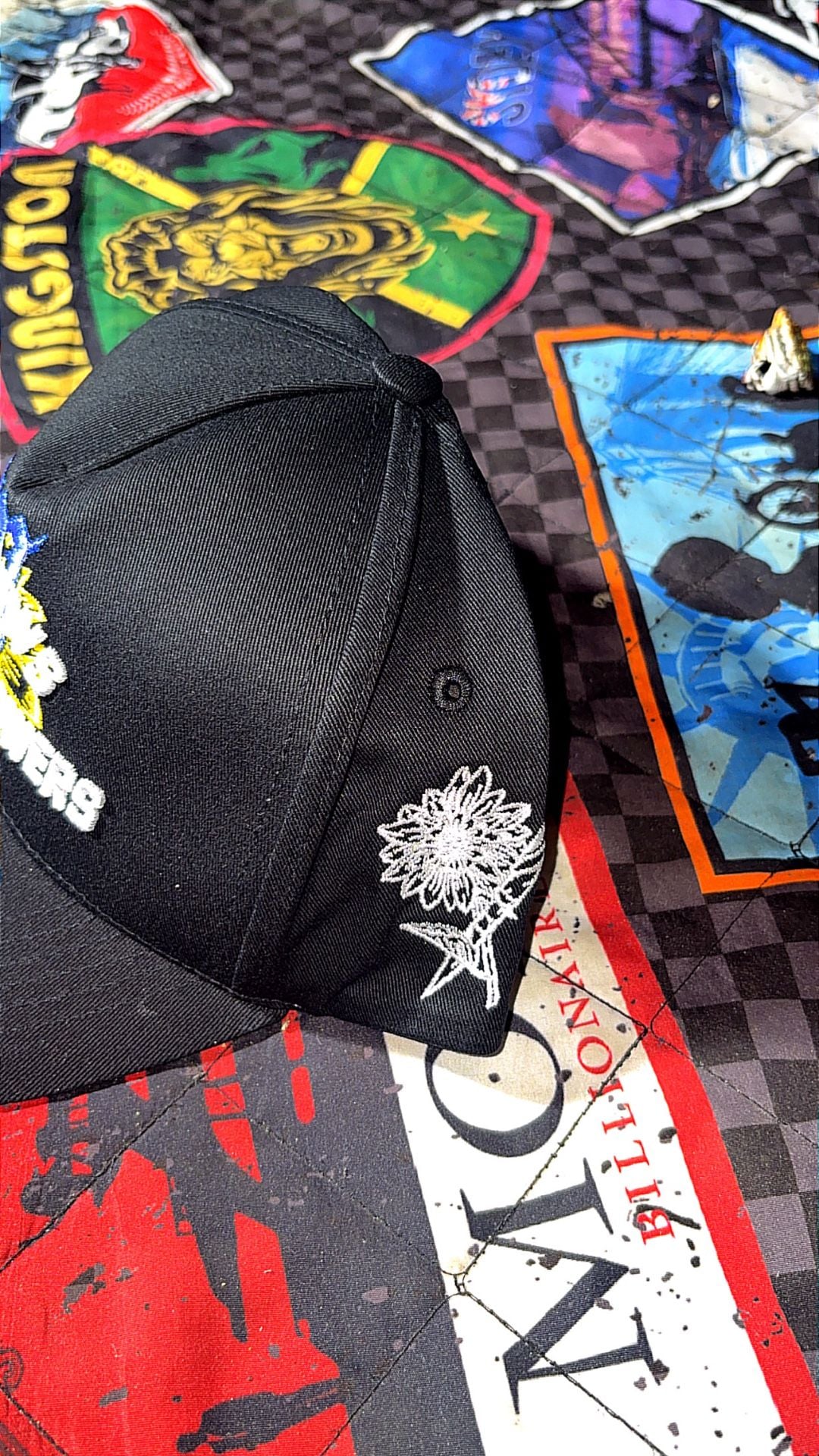 M Boys Club Meadows & Market Flowers Black Snapback Hat 2
