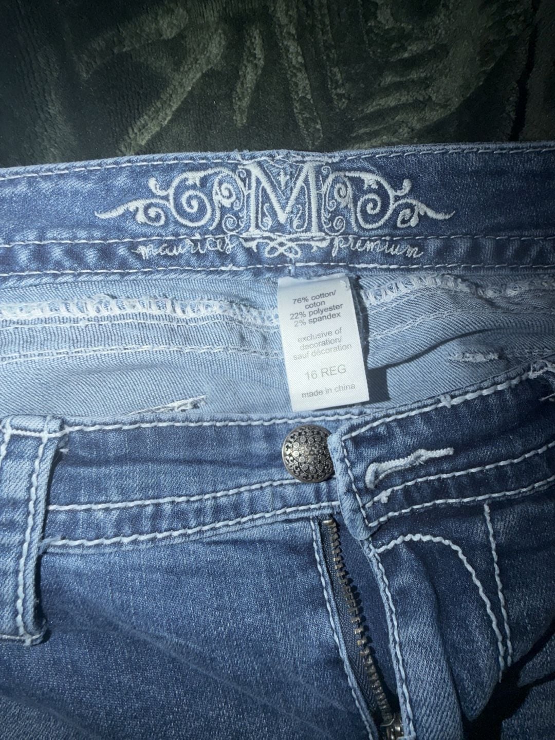 Maurices Premium Womens Medium Wash Denim Capri Jeans Size 16 Regular 3