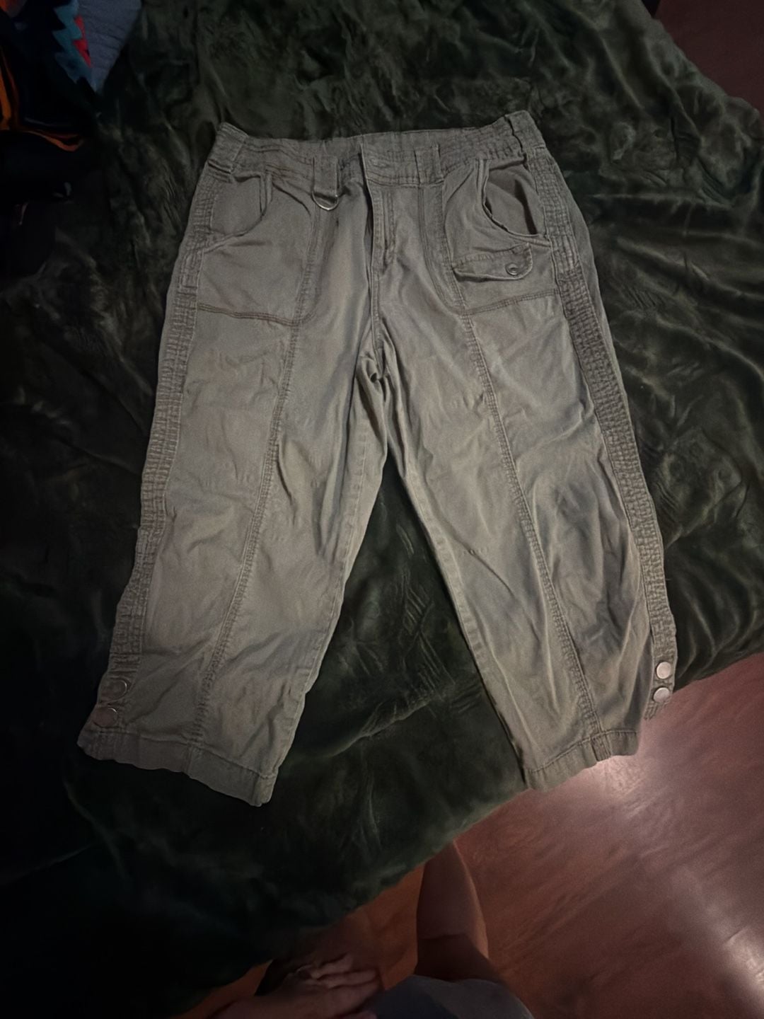 Style & Co. Women's Utility Cargo Capri Pants Olive Green Size 12 2