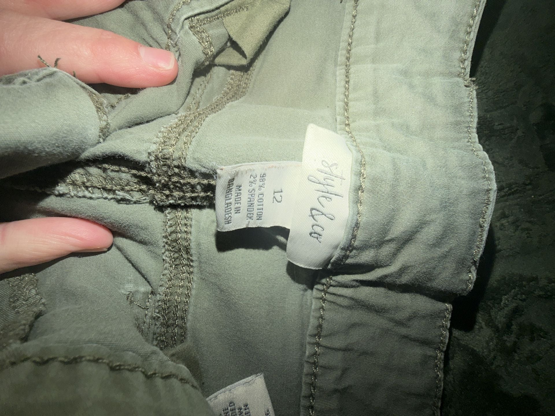 Style & Co. Women's Utility Cargo Capri Pants Olive Green Size 12 3
