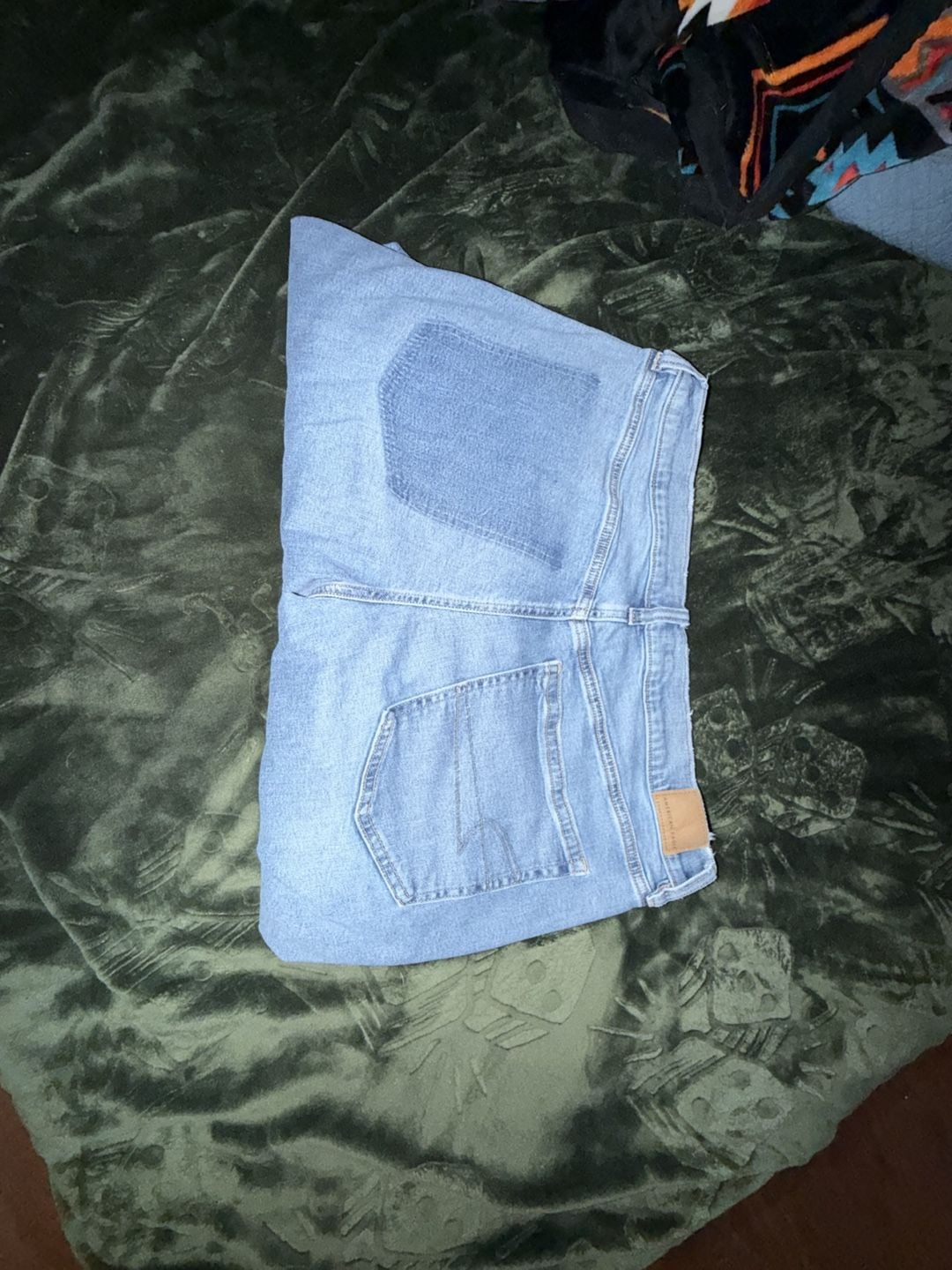 American Eagle Women's Stretch Distressed High-Rise Straight Leg Jeans Size 16 Long 7