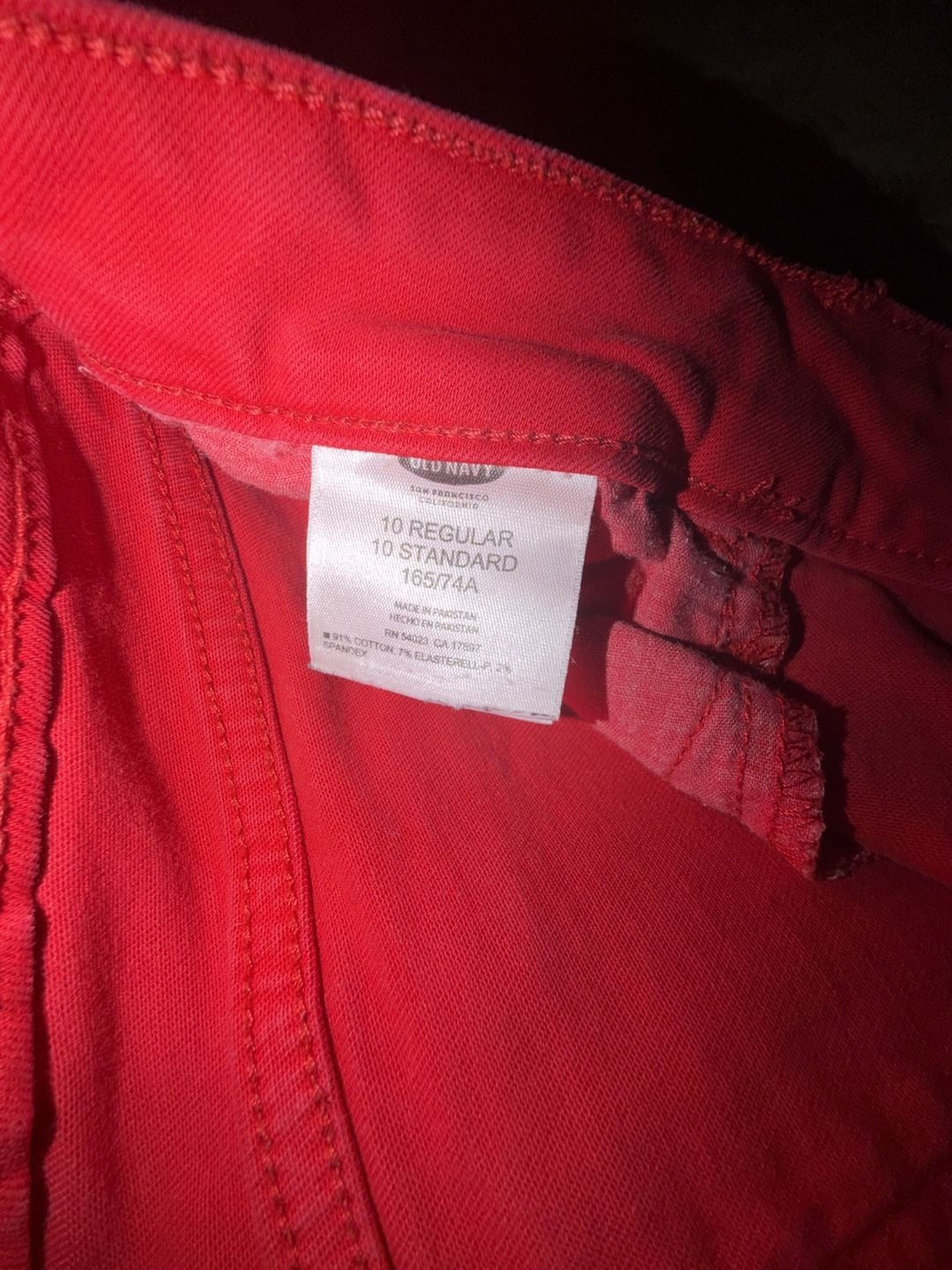 Old Navy The Rockstar Mid-Rise Skinny Jeans in Red 3