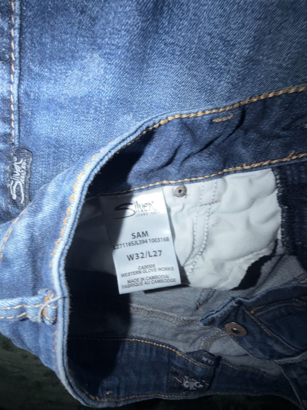 Silver Jeans Co. Sam Distressed Mid-Rise Straight Leg Jeans 3