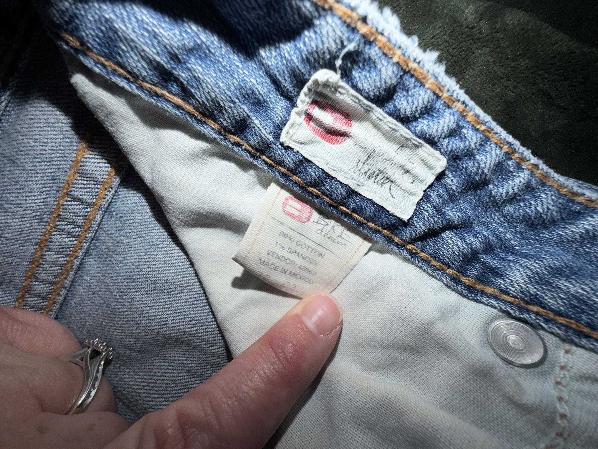 BKE Avery Mid-Rise Medium Wash Flare Distressed Jeans 8