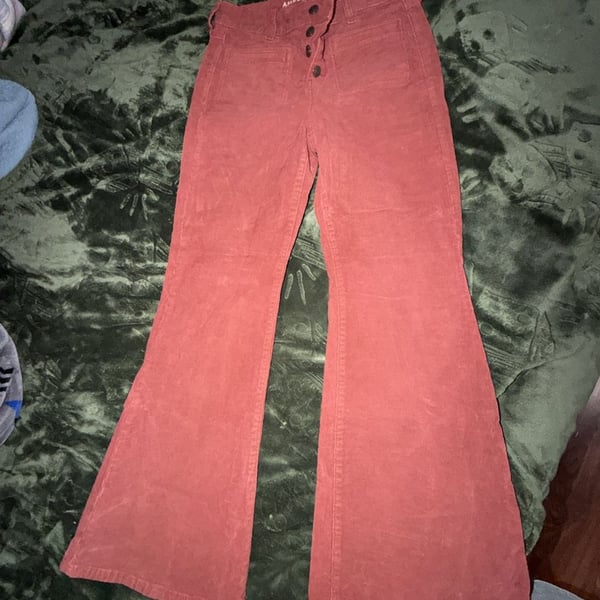 American Eagle Super Hi-Rise Flare Corduroy Pants