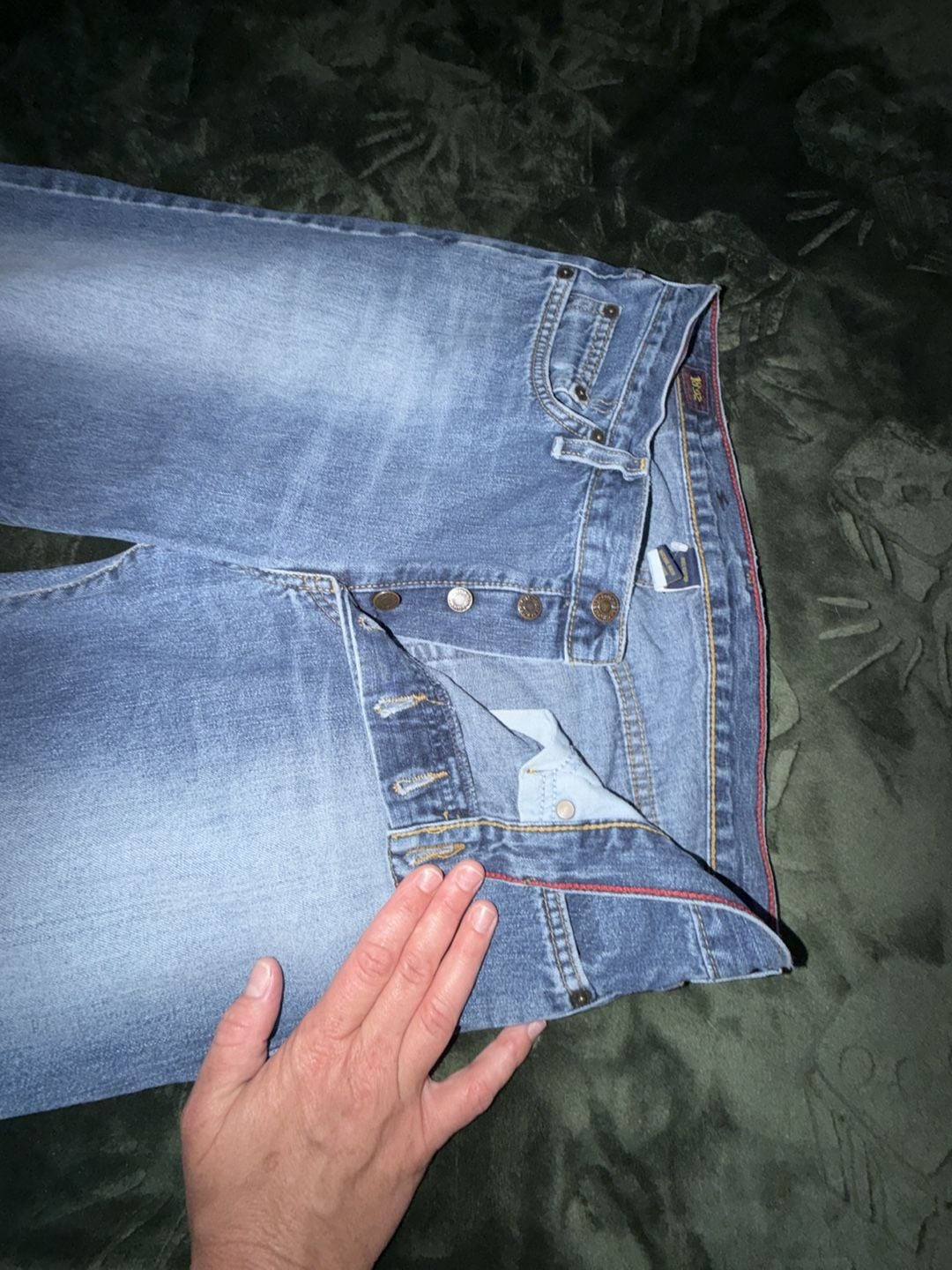 Abercrombie & Fitch 1892 Vintage Medium Wash Button Fly Flare Jeans 3