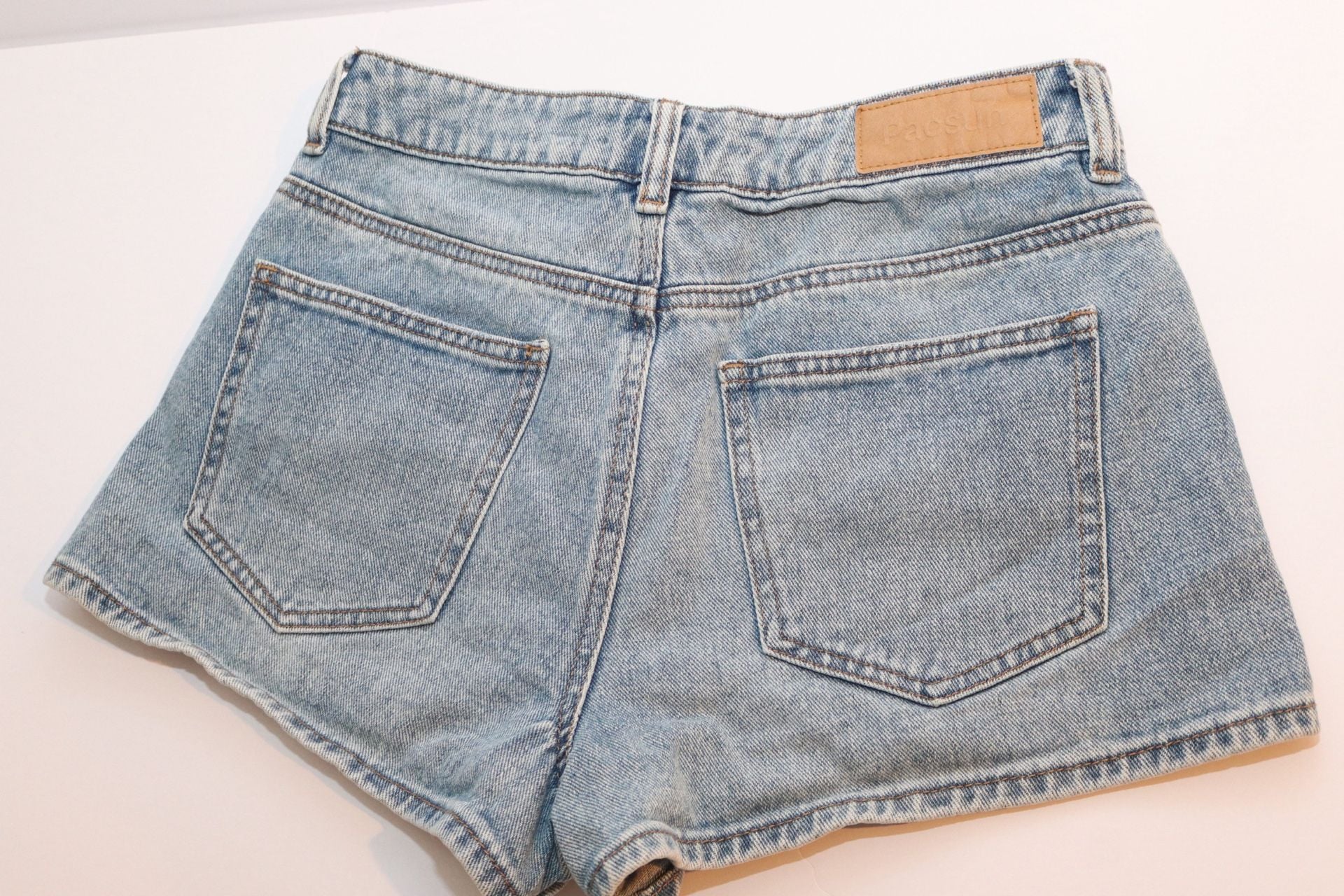 PacSun High-Rise Light Wash Denim Shorts 7