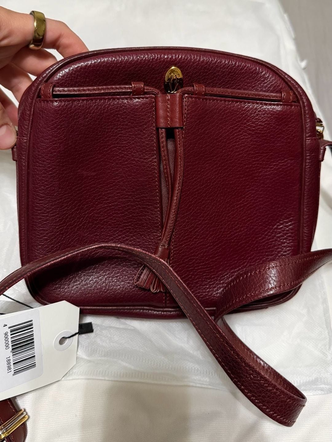 Must de Cartier Bordeaux Leather Crossbody Camera Bag 2