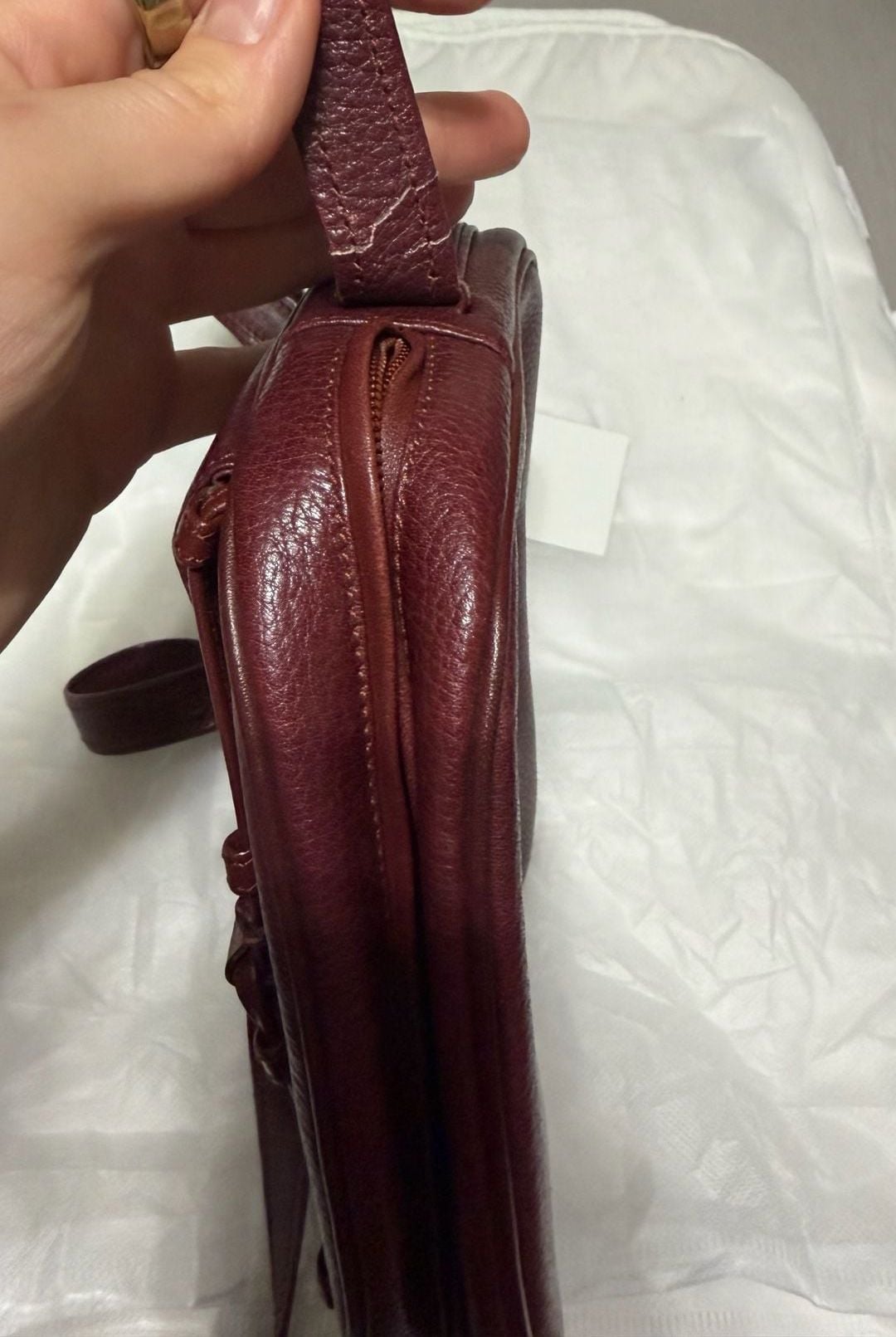 Must de Cartier Bordeaux Leather Crossbody Camera Bag 5
