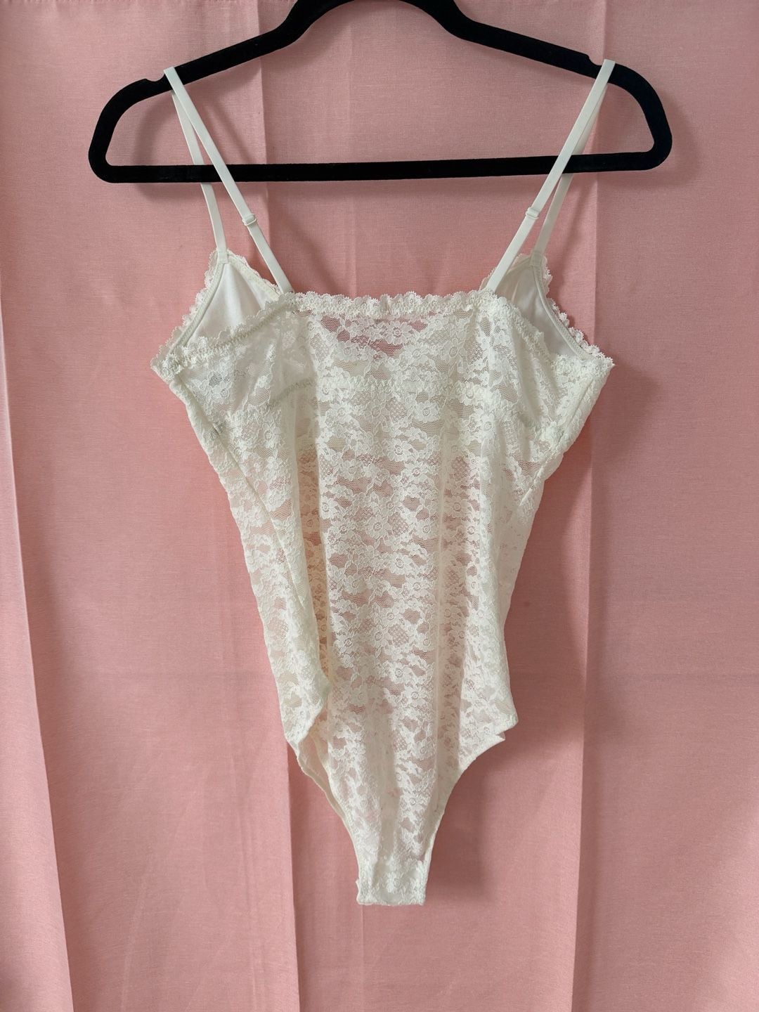 Aerie REAL GOOD White Floral Lace Underwire Bodysuit 2