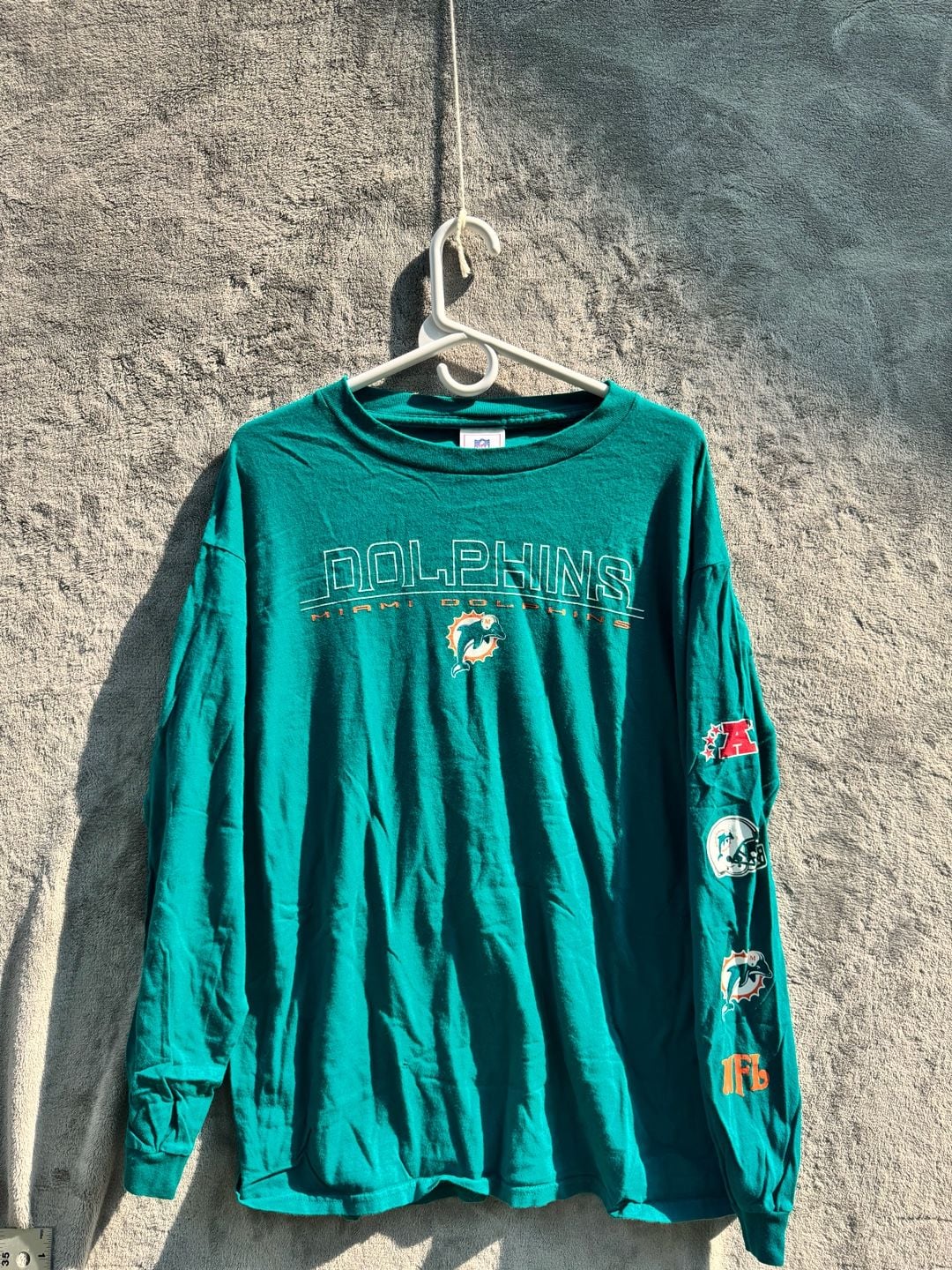 Vintage NFL Miami Dolphins Long Sleeve T-Shirt with Sleeve Graphics 2