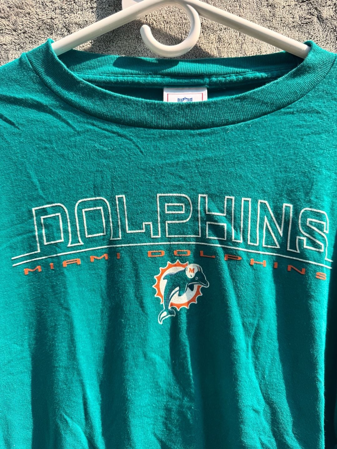 Vintage NFL Miami Dolphins Long Sleeve T-Shirt with Sleeve Graphics 3