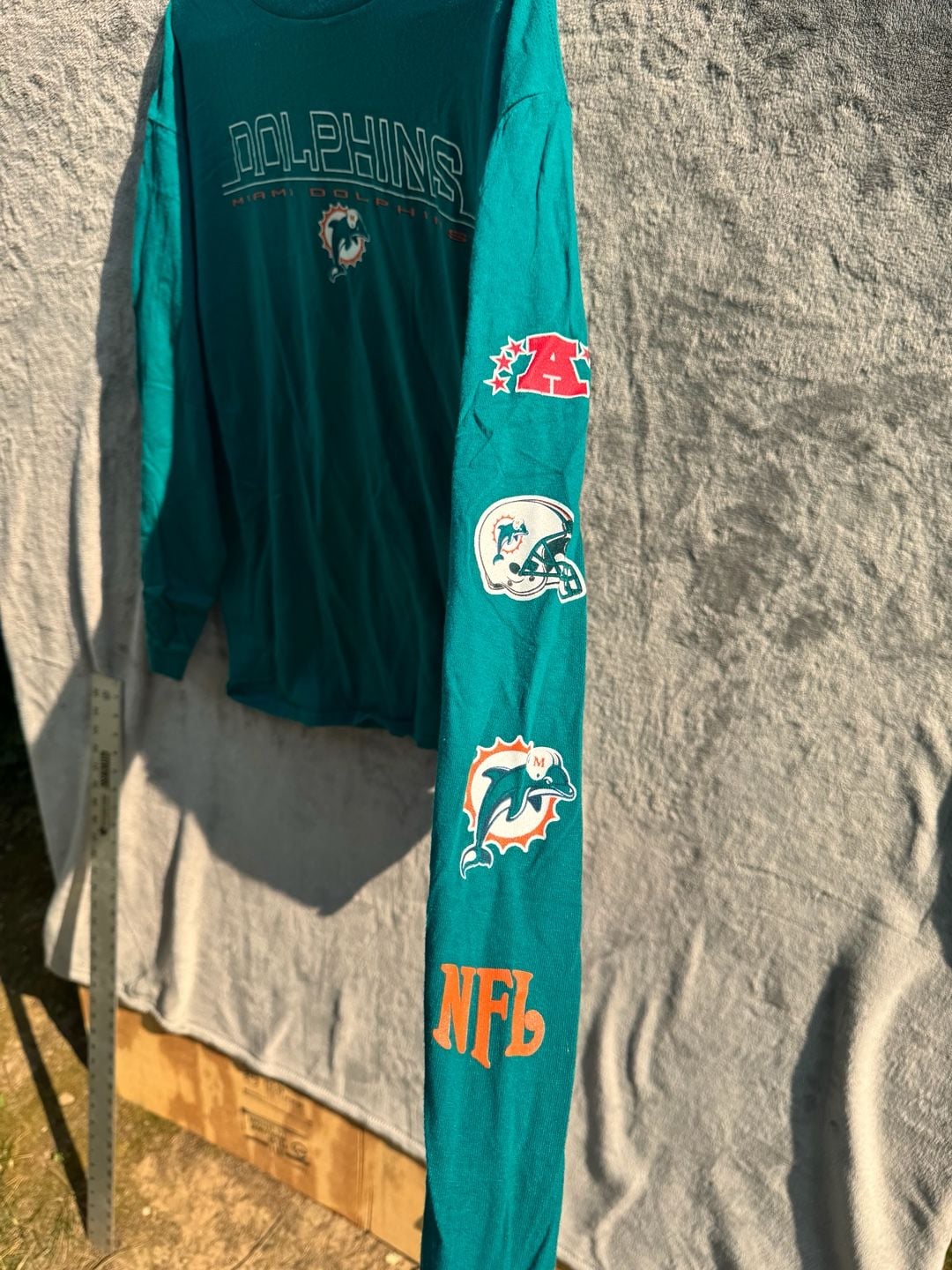 Vintage NFL Miami Dolphins Long Sleeve T-Shirt with Sleeve Graphics 4