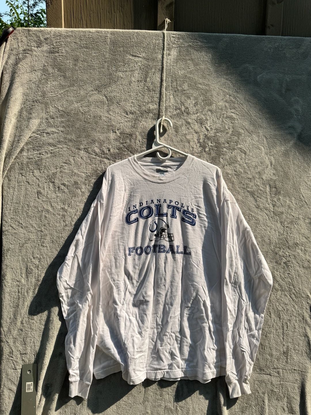 Vintage Indianapolis Colts Reebok Long Sleeve Graphic T-Shirt White XL 2