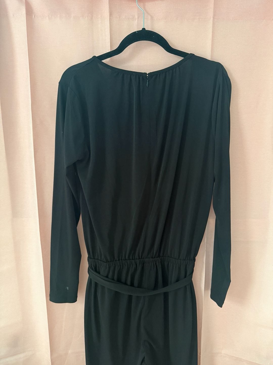 MICHAEL Michael Kors Black Long Sleeve Jumpsuit with Gold Chain Detail 9