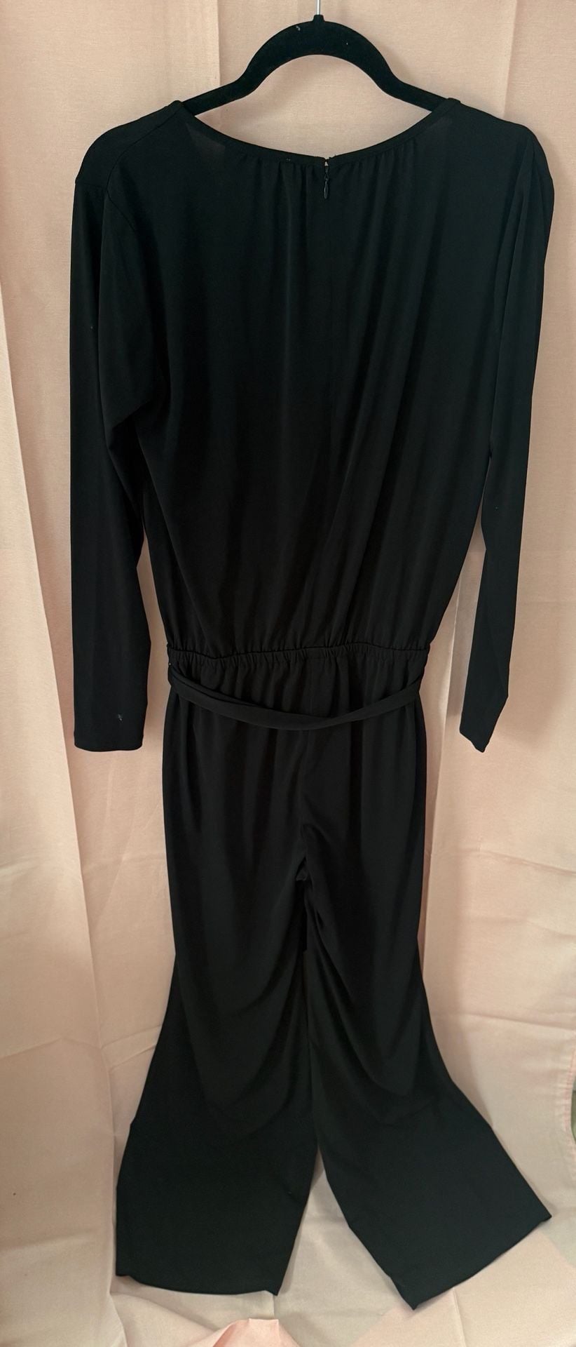 MICHAEL Michael Kors Black Long Sleeve Jumpsuit with Gold Chain Detail 10
