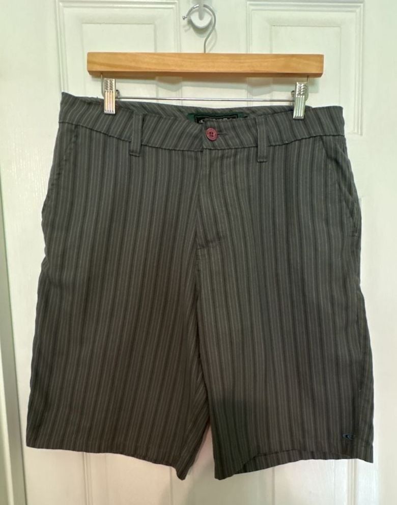 GUC O'Neill Men's Gray Pinstripe Hybrid Walk Shorts, 33 Inch waist 2