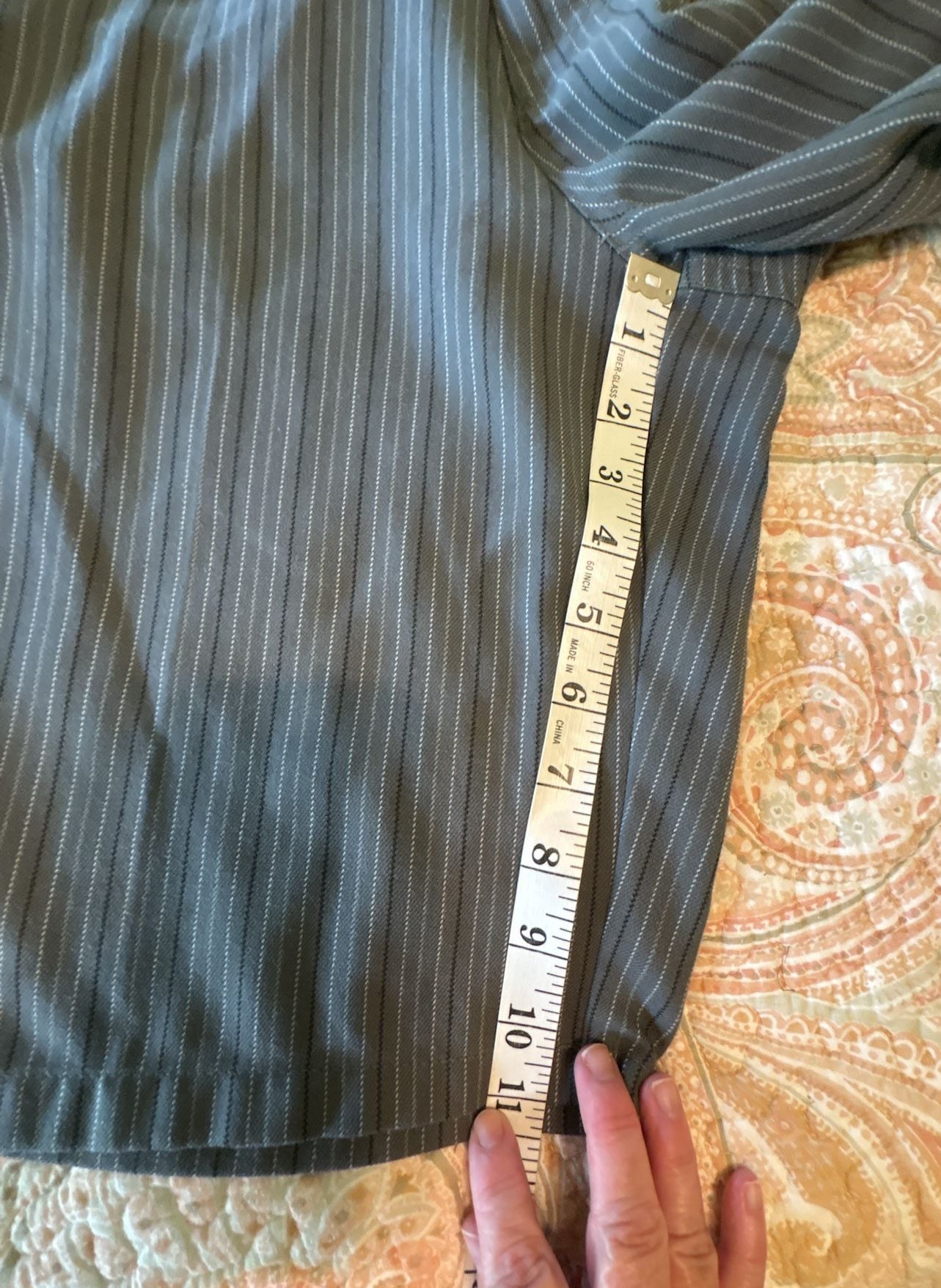 GUC O'Neill Men's Gray Pinstripe Hybrid Walk Shorts, 33 Inch waist 8